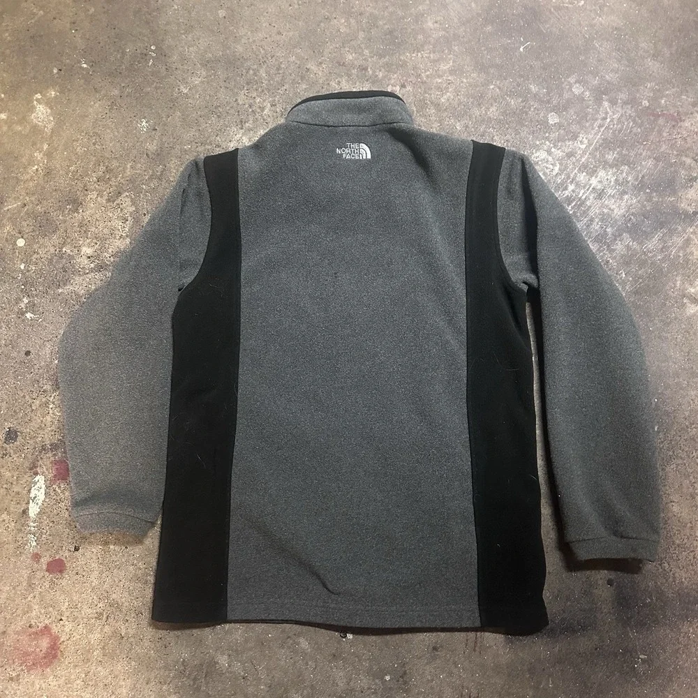 The North Face Boys Size XL Full Zip Light Gray Fleece Jacket Lightweight